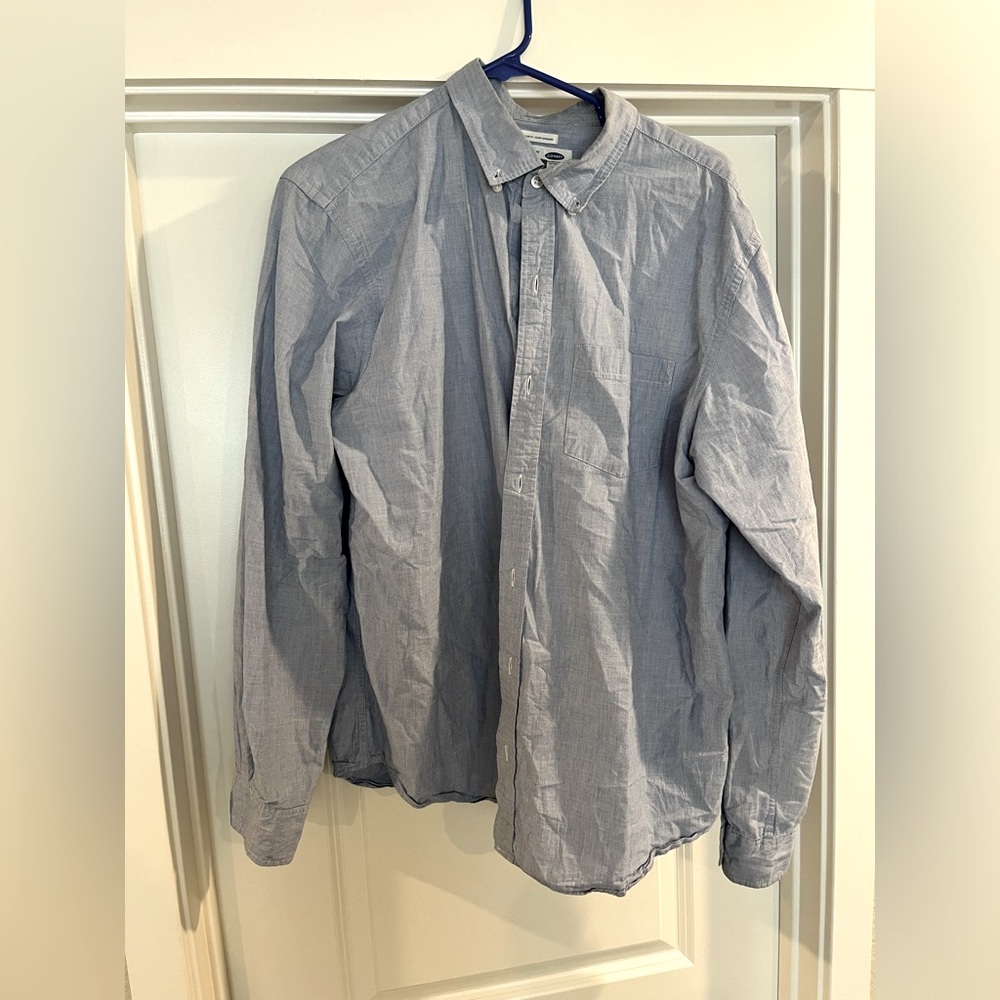 Men’s large blue dress shirt